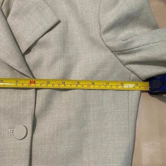 House Of Harlow 1960 Sage Green Tweed Cropped Blazer Size Medium M - Picture 5 of 7